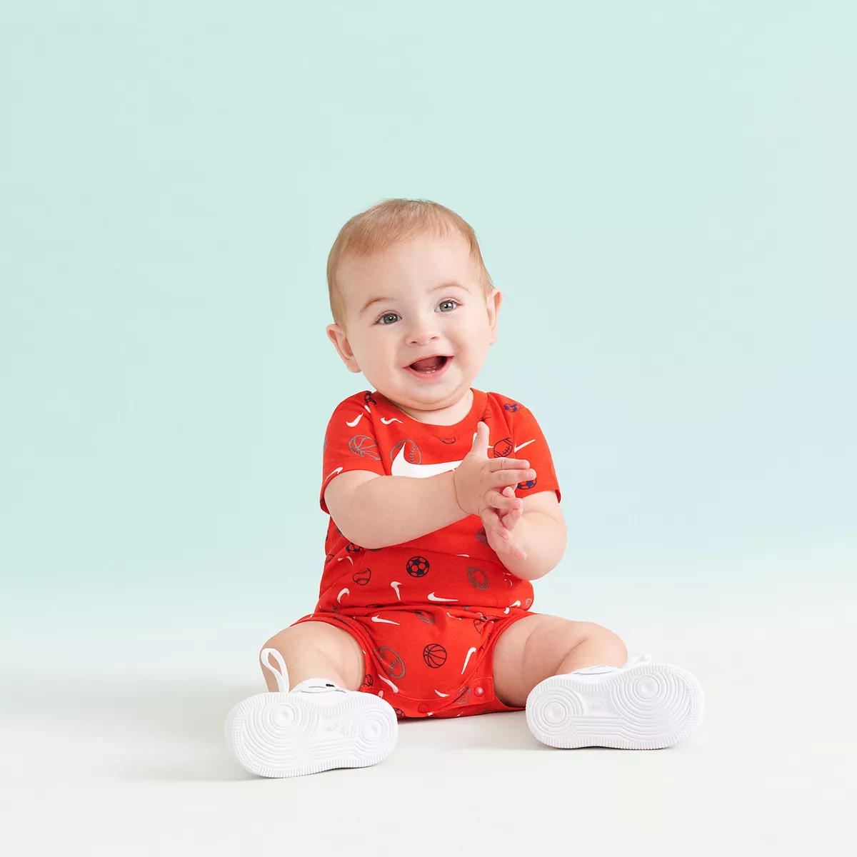 Baby Boy Nike Sports Graphics Logo Romper | Kohl's