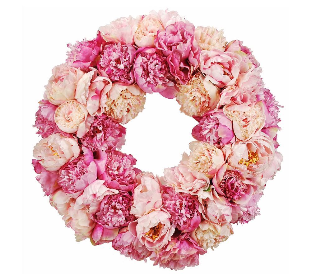 Faux Peony Wreath | Pottery Barn (US)