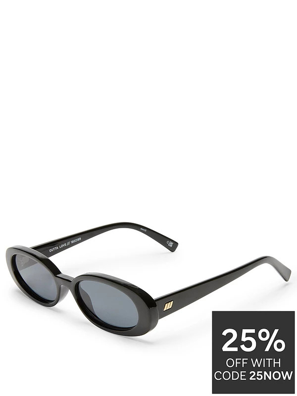 LE SPECS Outta Love Sunglasses - Black | Very (UK)