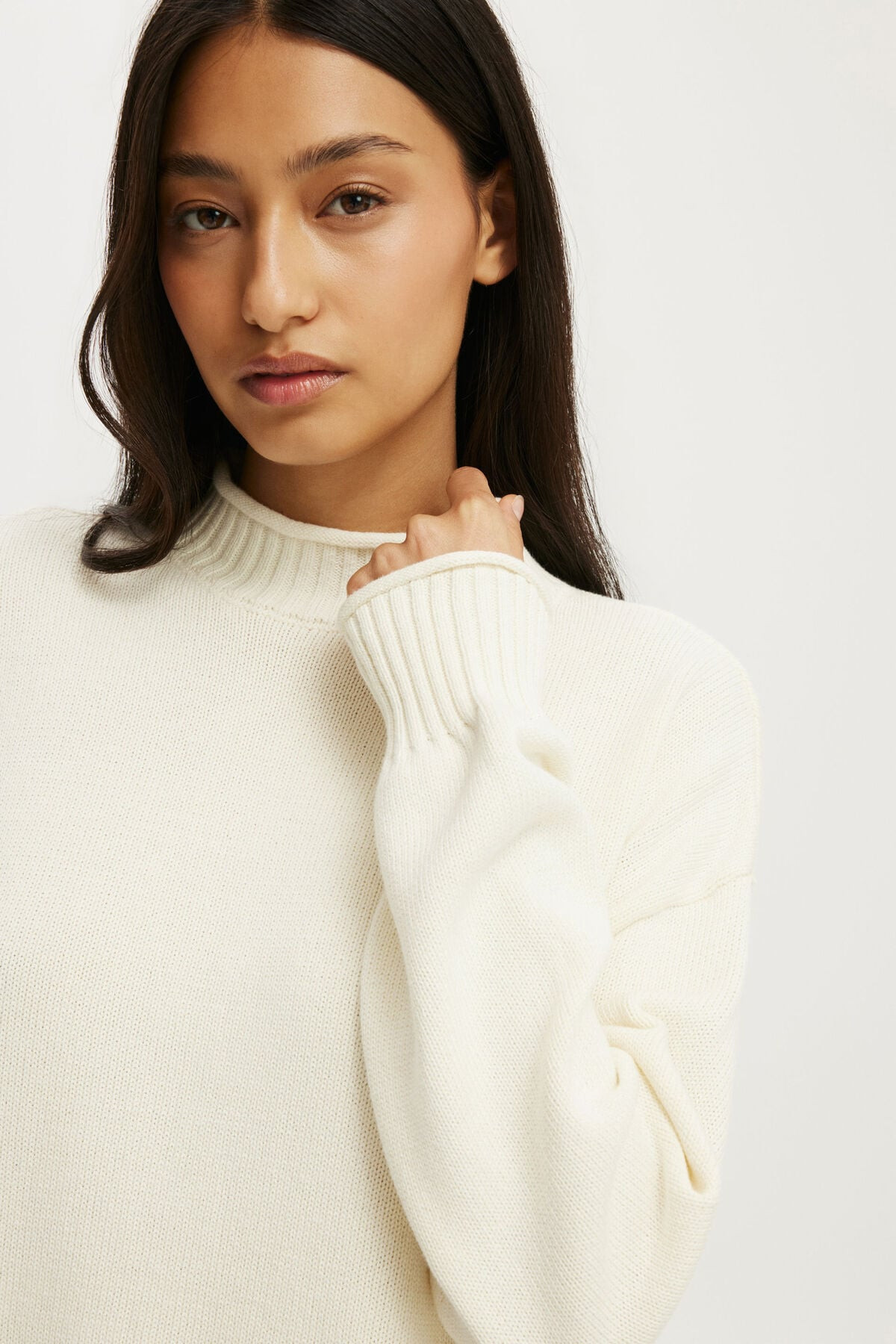 Mila Mock Neck Sweater | Cotton On (US)