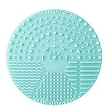 Silicone Makeup Brush Cleaning Mat Pad Makeup Brush Cleaner Glove Cosmetic Brush Cleaning Mat Portab | Amazon (US)