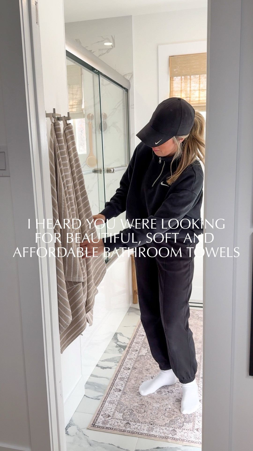 Adding a little luxury with these highly absorbent, soft cotton terry striped towels👌🏼

I love the calming, neutral colour (they would be great paired with a solid colour) but are also beautiful on their own. They feature a hanger loop at the top which is perfect if you have towel hooks🙌🏼

#bathroom #towels #bathroomfind #homedecor #bathroomdecor #homefind

#LTKHome