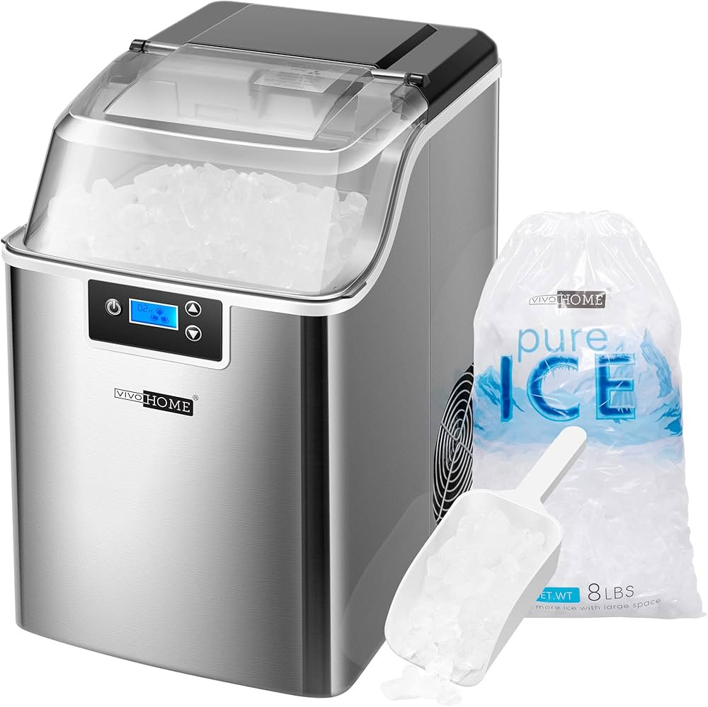 VIVOHOME Electric Portable Compact Countertop Automatic Chewable Nugget Ice Cube Maker Machine wi... | Amazon (US)