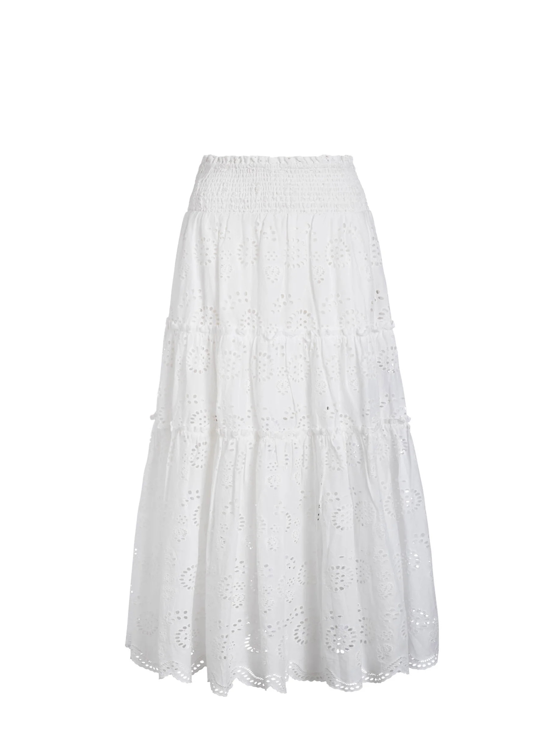 Charlie Skirt In Fresh White Eyelet | Change of Scenery