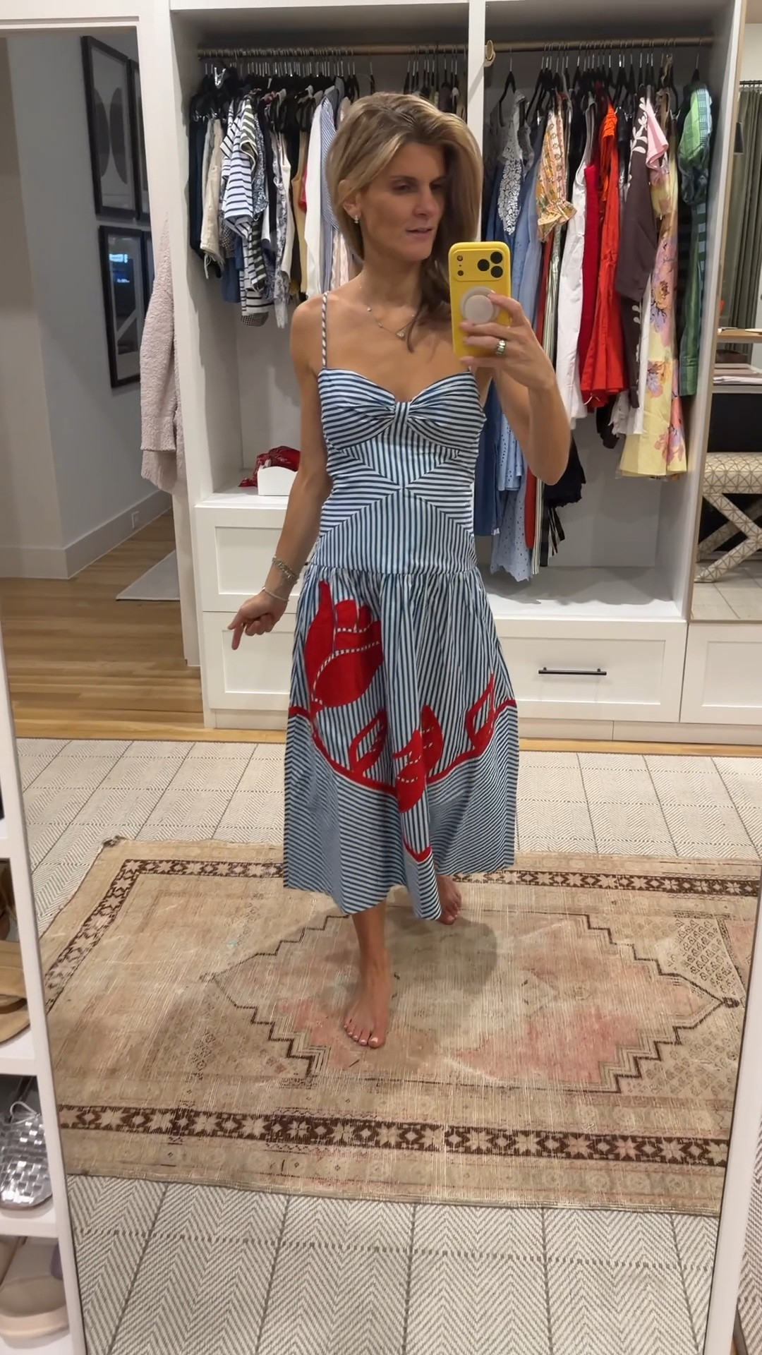 Wearing size XS. This would be so fun for the 4th of July!!!!