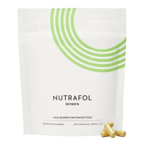 Nutrafol Women's Hair Growth Supplements, for Women Ages 18-44, Clinically Proven Hair Supplement for Visibly Thicker and Stronger Hair, Dermatologist Recommended - 1 Month Supply, 1 Refill Pouch | Amazon (US)