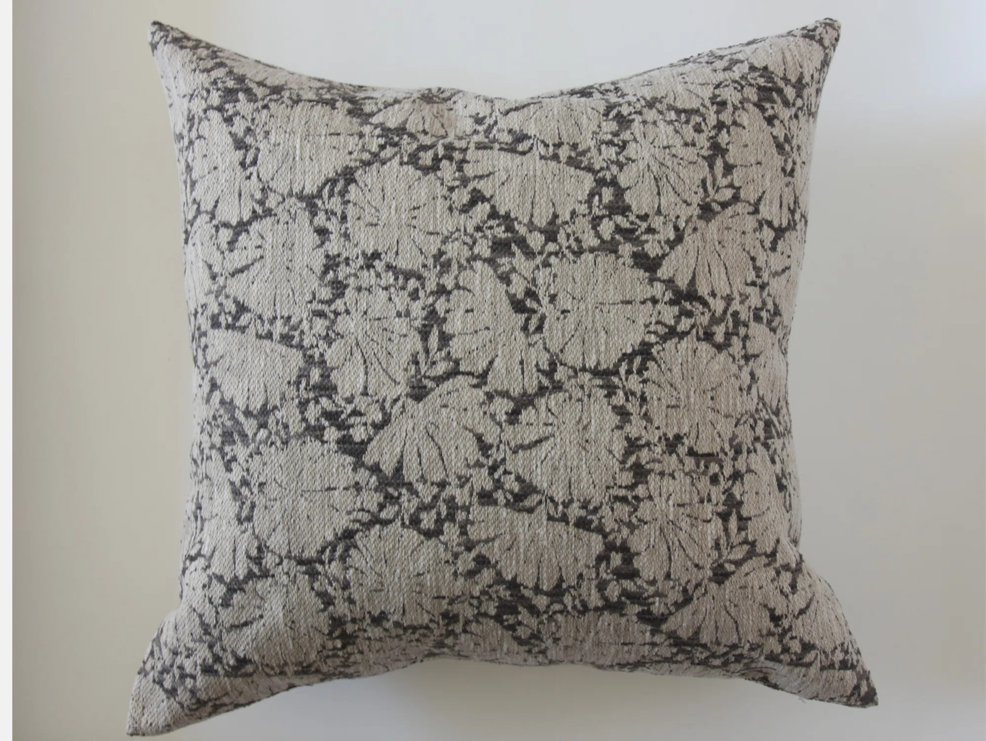 Charcoal Floral Pillow Cover, Dark Gray Throw Pillow | Wayfair North America