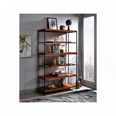 Honey Oak 6-Shelf Bookshelf | Wayfair North America