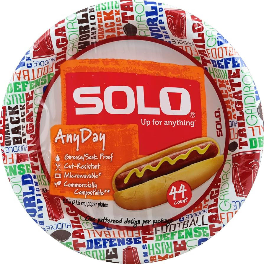 Solo 8 3/4 All Occasion Paper Plates, 44 Count | Amazon (US)