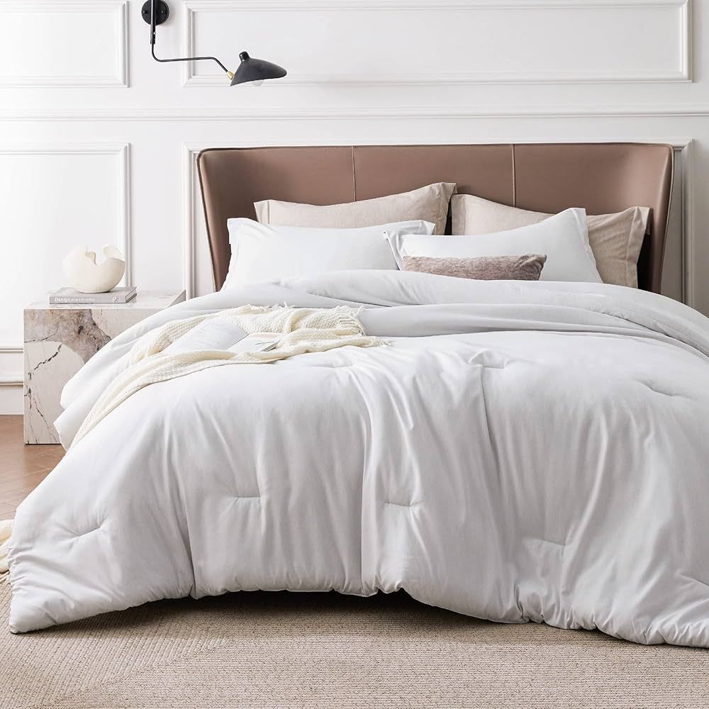 Amazon.com: Bedsure Queen Comforter Set - Warm Taupe Comforter Queen Size, Soft Bedding for All S... | Amazon (US)