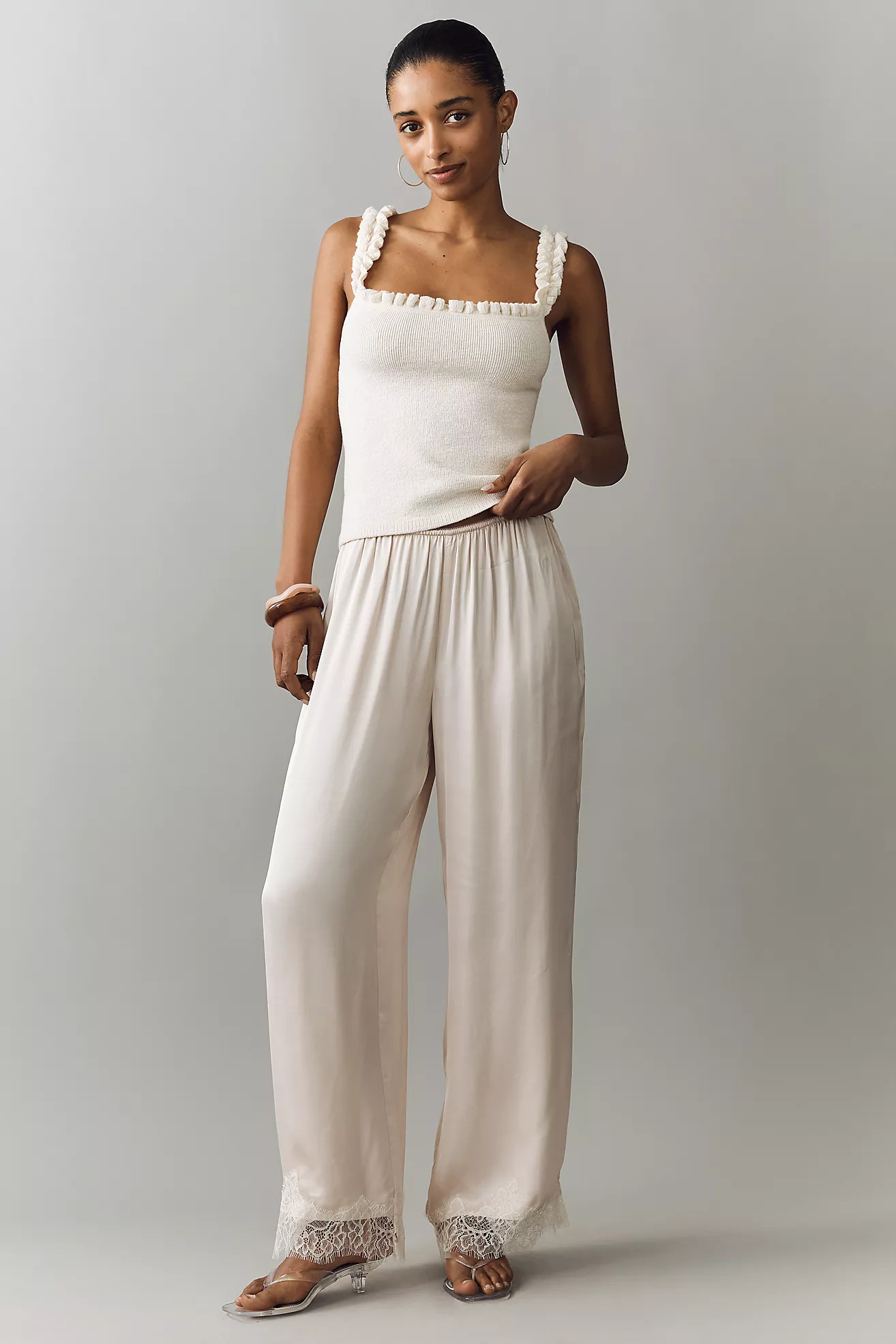 LyreBird Heirloom Lace Wide-Leg Pants | Anthropologie (US)