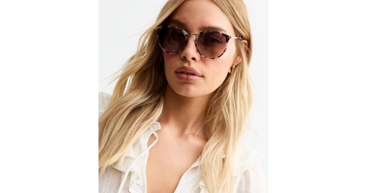 Brown Tortoiseshell Round Frame Sunglasses | New Look | New Look (UK)