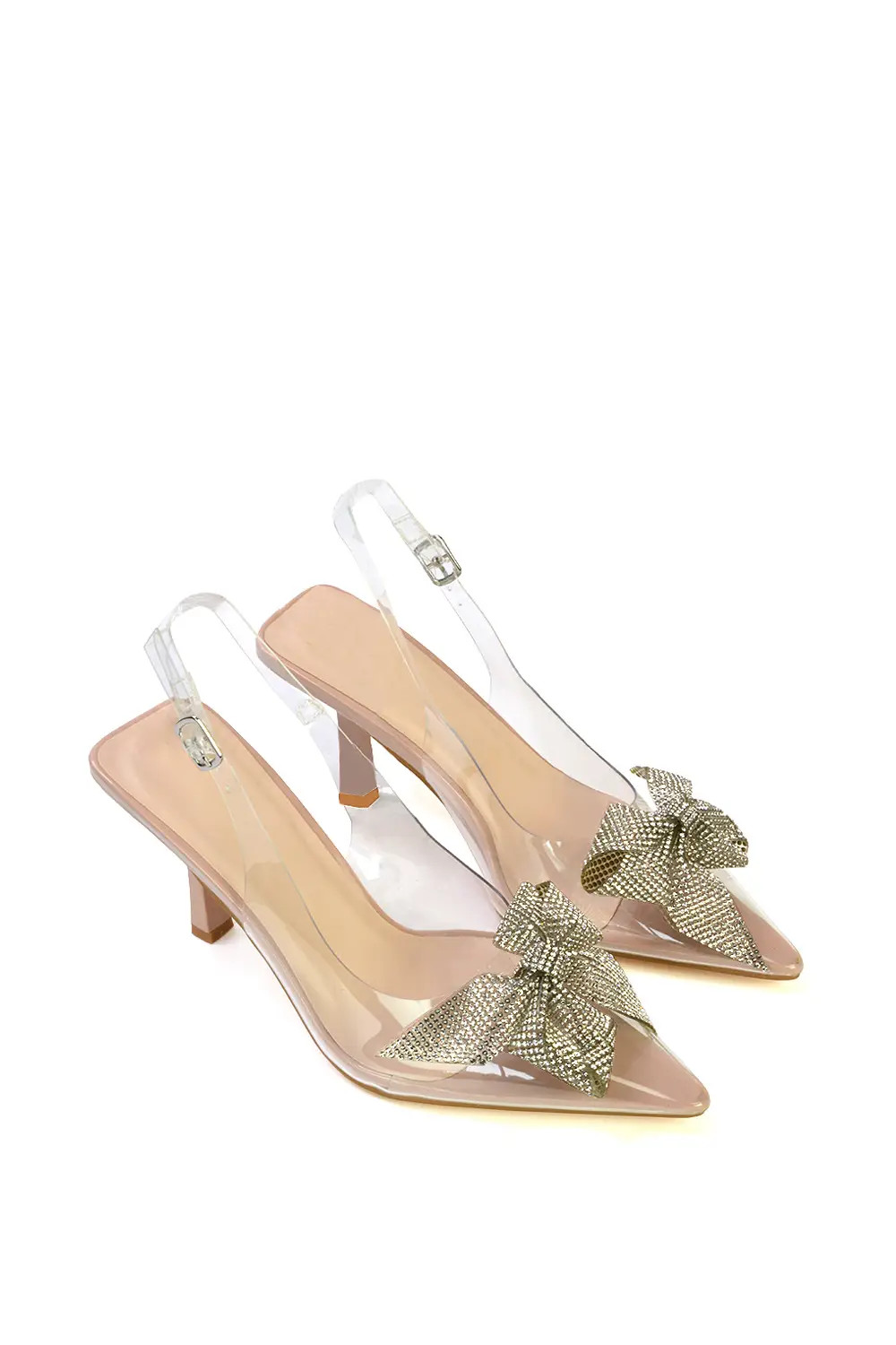 'Alaina' Perspex Slingback Stiletto Heel Court Shoes | Boohoo.com (UK & IE)