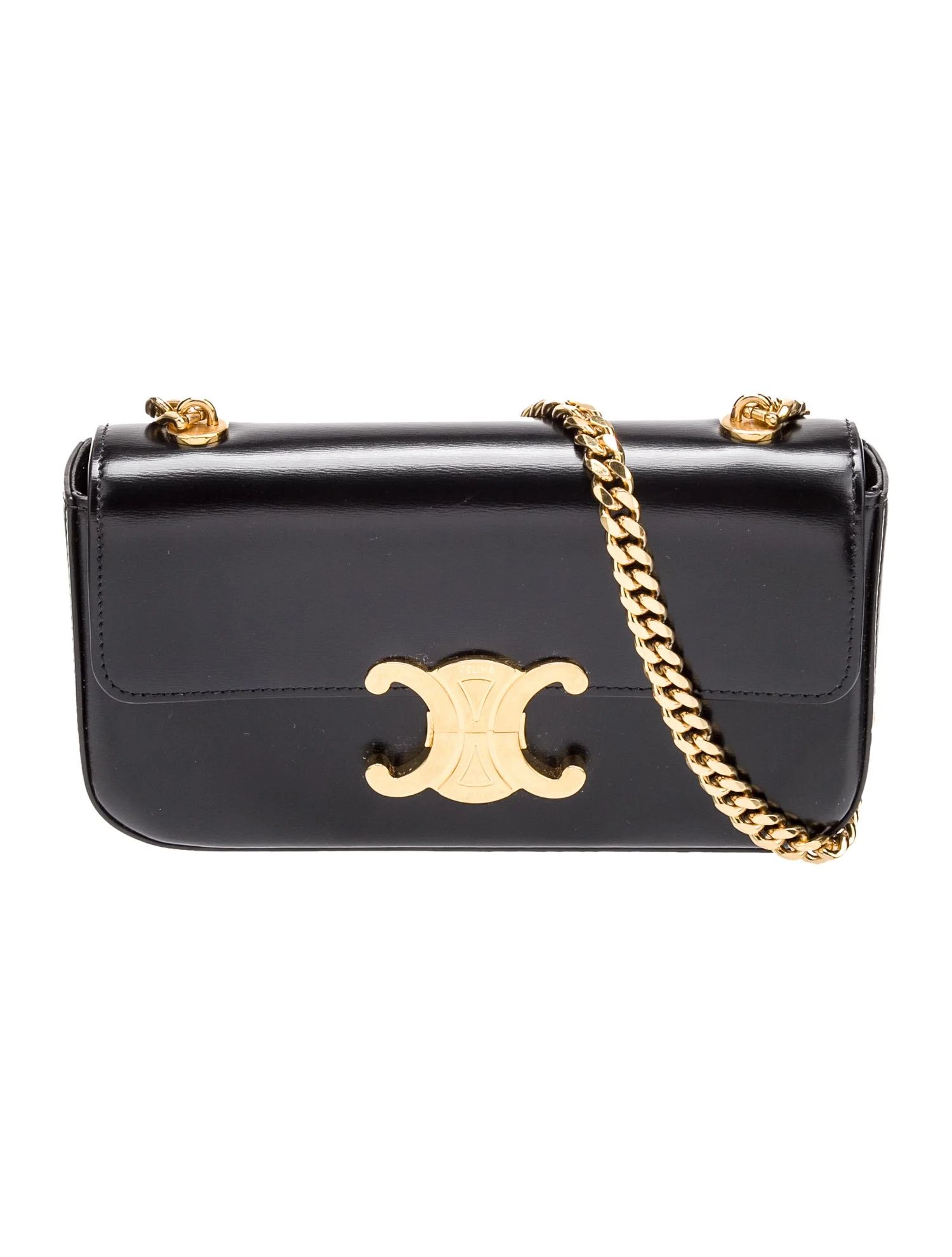 Leather Triomphe Claude Chain Shoulder Bag | The RealReal