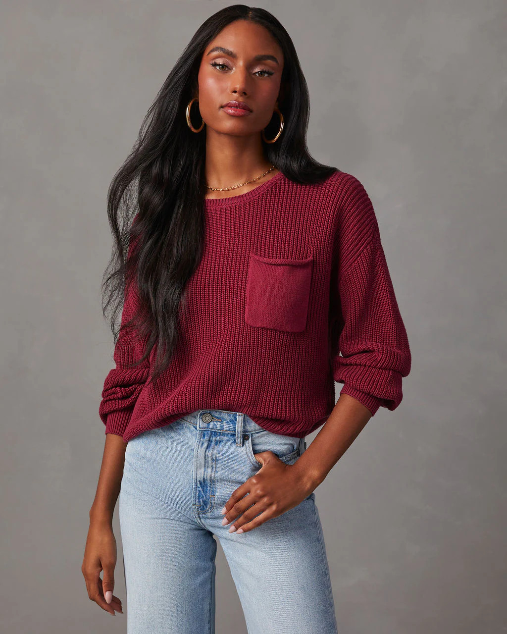Kerry Relaxed Long Sleeve Sweater Top | VICI