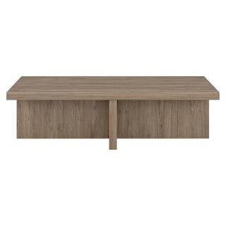 Elna 54 in. Antiqued Gray Oak Rectangle MDF Top Coffee Table | The Home Depot