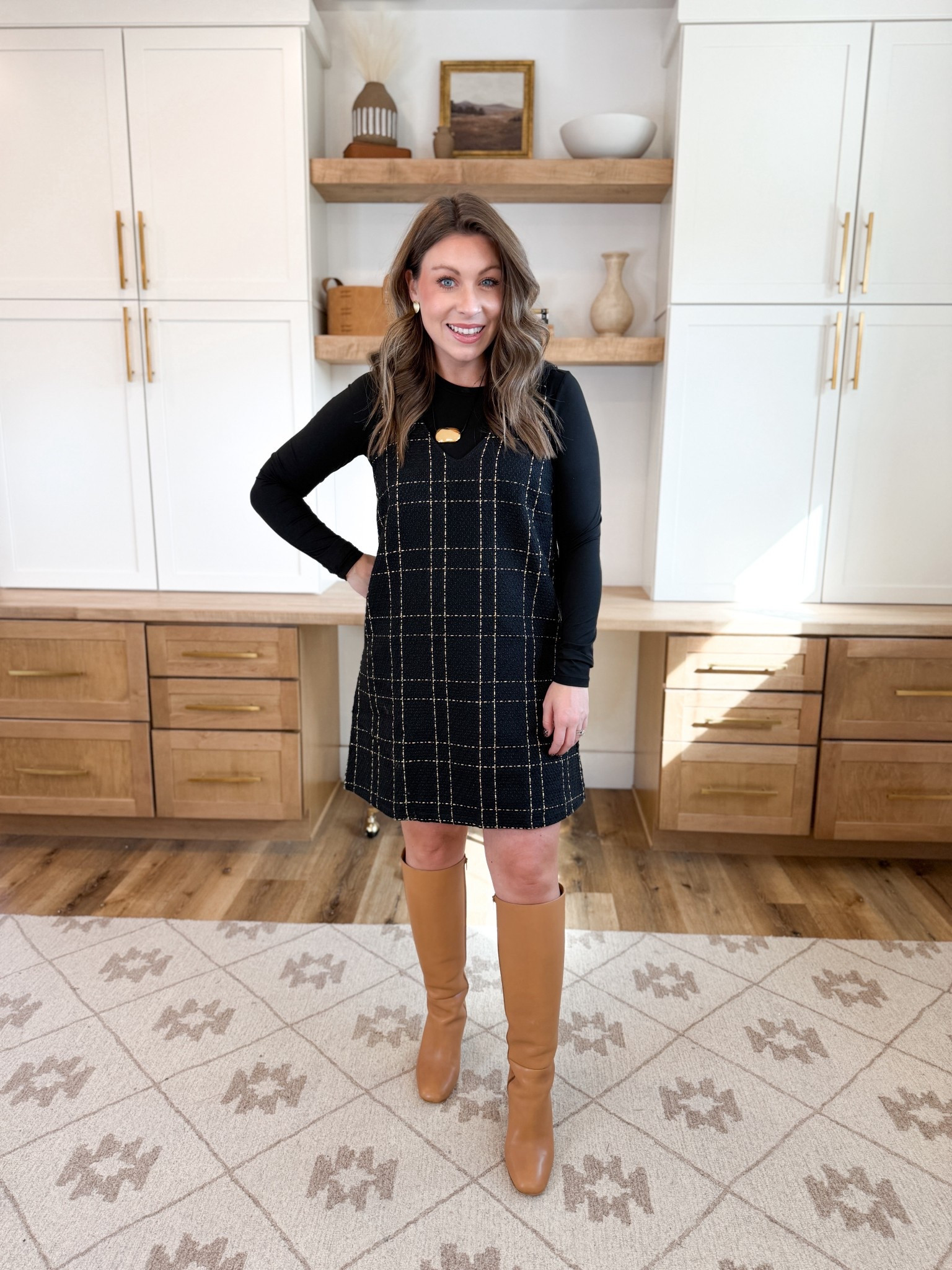 Tweed material dress! From AMAZON! 👏 

#LTKootd #LTKHoliday #LTKStyleTip