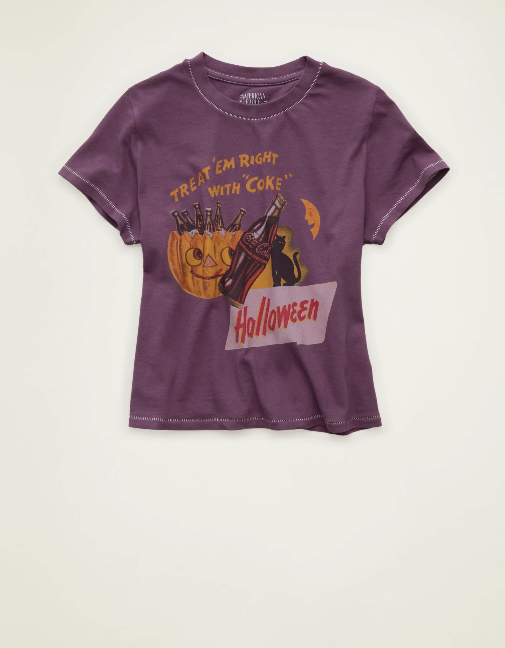 AE Coca-Cola Halloween Graphic Shrunken T-Shirt | American Eagle Outfitters (US & CA)