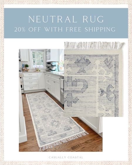 My kitchen runner really softens up our kitchen, and it’s currently 20% off with free shipping when you use code CHEERS! Runner available in two lengths and eight rug other sizes, up to a 12’x18’! 
-- 
Beach home decor, beach house furniture, summer home decorations, coastal decor, beach house decor, beach decor, beach style, coastal home, coastal home decor, coastal decorating, coastal house decor, beach style, coastal living room decor, coastal family room, living room decor, coastal modern, coastal decorating, serena and lily sale, serena and lily rugs, woven rug, textured rug, rugs with tassels, rugs with fringe, fringed rugs, wool rug, 12’x18’ rugs, 11’x14’ rugs, 5x7 rugs, 8x10 rugs, 9x12 rugs, 6x9 rugs, blue and white rugs, coastal rugs, living room rugs, entryway rugs, bedroom rugs, dining room rugs, primary bedroom rugs, sunroom rugs, neutral rugs, blue rugs, cream rugs, white rugs, natural rugs, family room rugs, kitchen rugs, office rugs, rugs on sale, large rugs, small rugs, blue and white rugs, alamere rug, serena and lily rugs, serena & lily rugs, serena & lily rugs on sale, rugs on sale, neutral rugs, neutral runners, blue & white runners, hallway runners, wool cotton rug, gray rug, blue rug, soft blue rug, rug for beach house, beach house rugs, modern coastal rug, neutral rug

#LTKstyletip #LTKhome #LTKsalealert