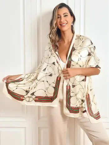 Silk Printed Rectangular Long Stole Scarf | Nordstrom