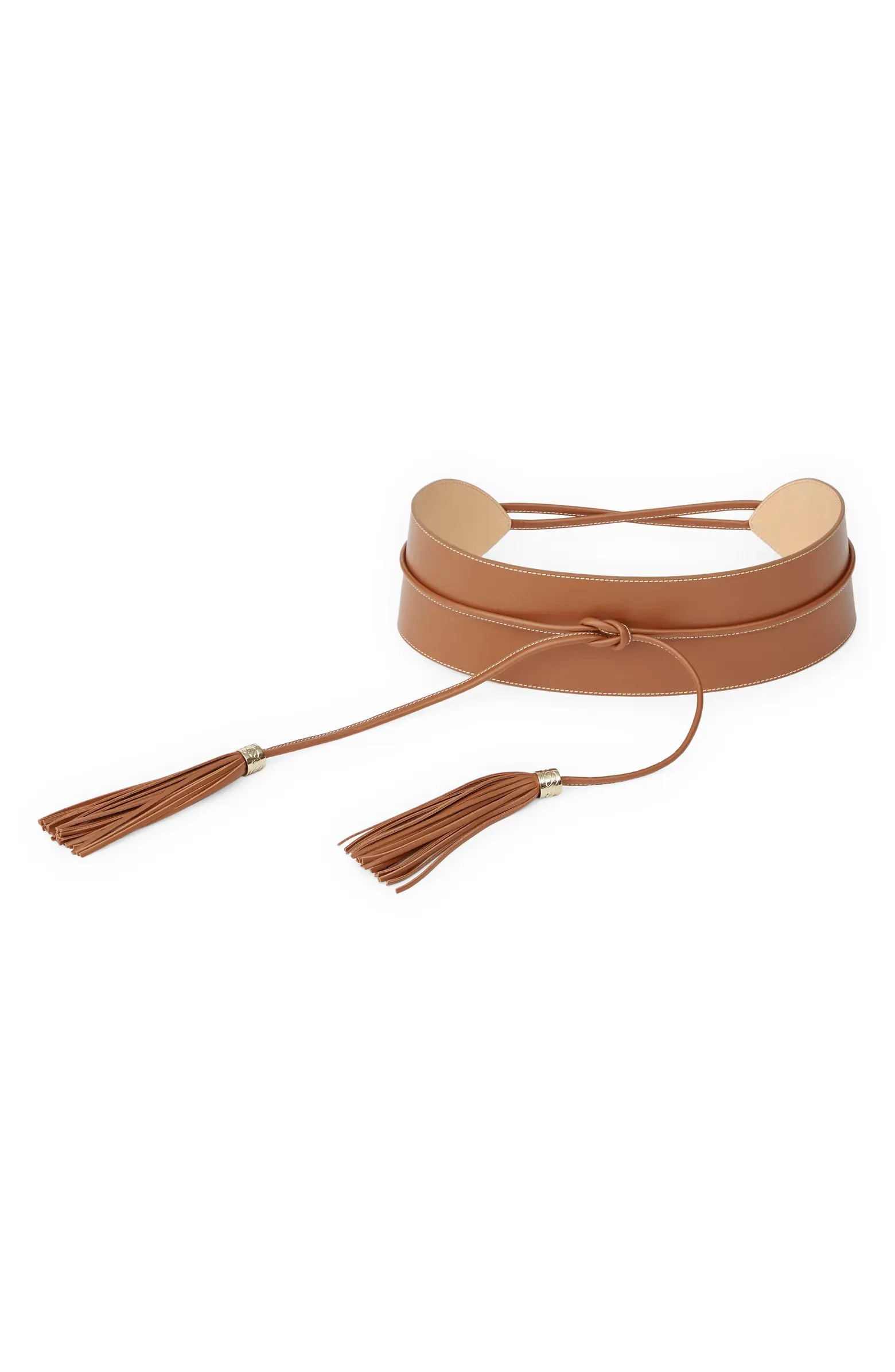 Wide Tassel Leather Belt | Nordstrom