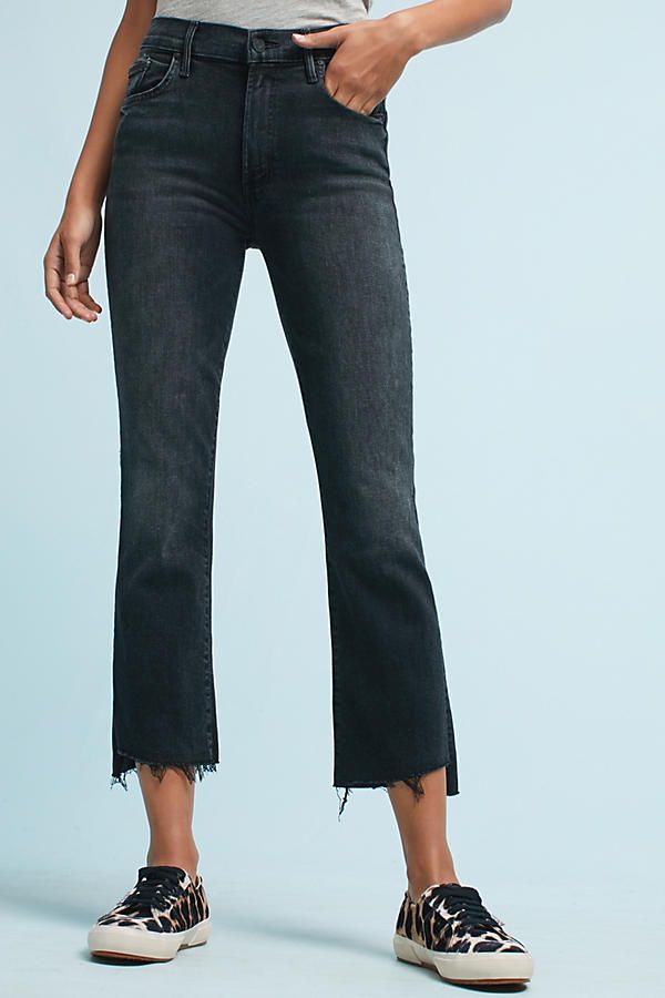 Mother The Insider Crop Step Fray Mid-Rise Jeans | Anthropologie (US)