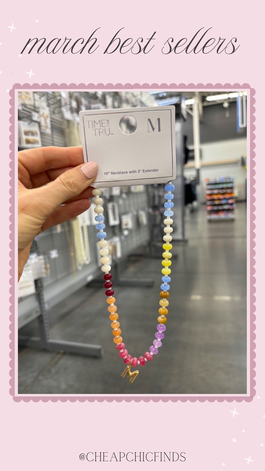 Viral Walmart colorful bead necklace! It adds the perfect pop of color! 

#timeandtrunecklace 