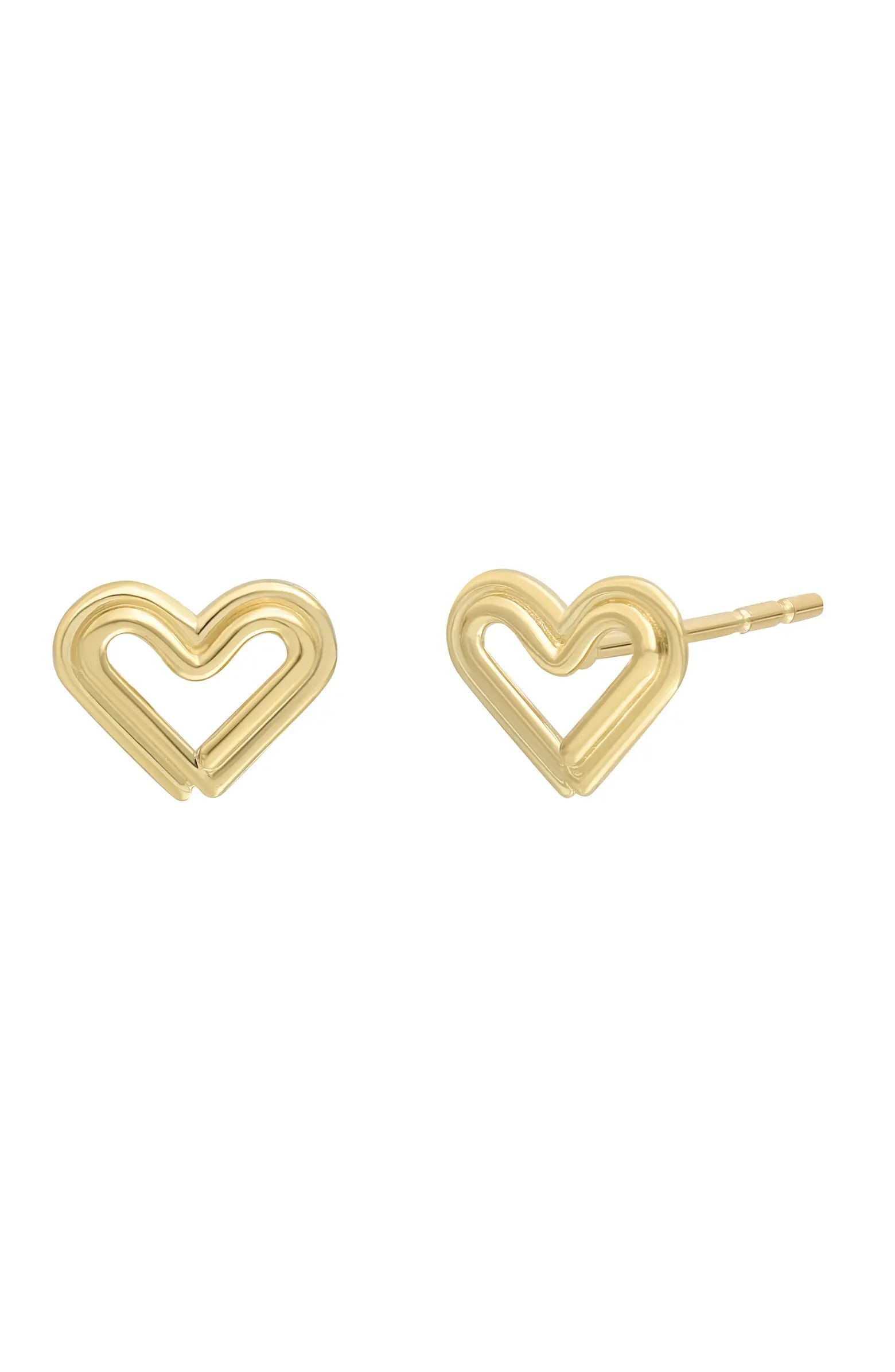 14K Gold Heart Stud Earrings | Nordstrom