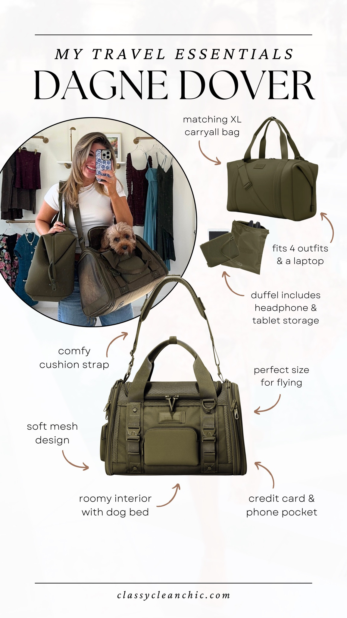 Dange dover pet carrier pet travel bag xl carry on duffel bag travel essentials 25% off with my code

Use code: emerson25

#LTKItBag #LTKTravel #LTKSaleAlert