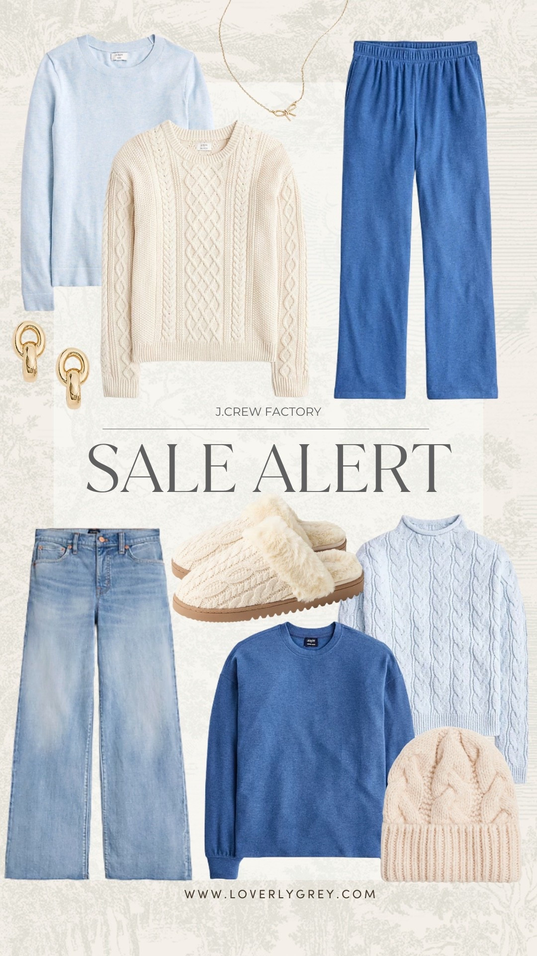 Sale alert at J.Crew Factory! So many winter wardrobe staples are currently on sale for up to 60% off. Grab denim, matching lounge sets, and knit sweaters to add to your closet! 

#LTKSeasonal #LTKHoliday #LTKFindsUnder100