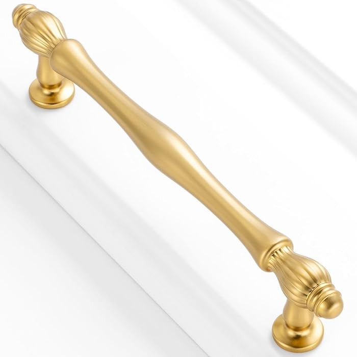 10 Pack 5 Inch Brushed Gold Cabinet Pulls Gold Cabinet Handles Gold Hardware for Kitchen Cabinets... | Amazon (US)