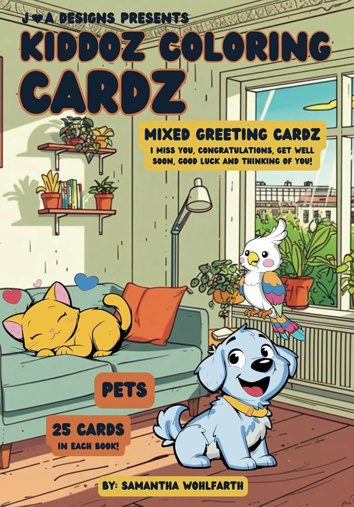 Mixed Greeting Cardz: Pets (Kiddoz Coloring Cardz) | Amazon (US)