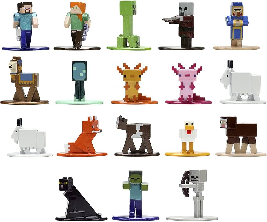 Minecraft Caves and Cliffs 1.65" 18-Pack Series 8 Die-cast Figures, Toys for Kids and Adults | Amazon (US)