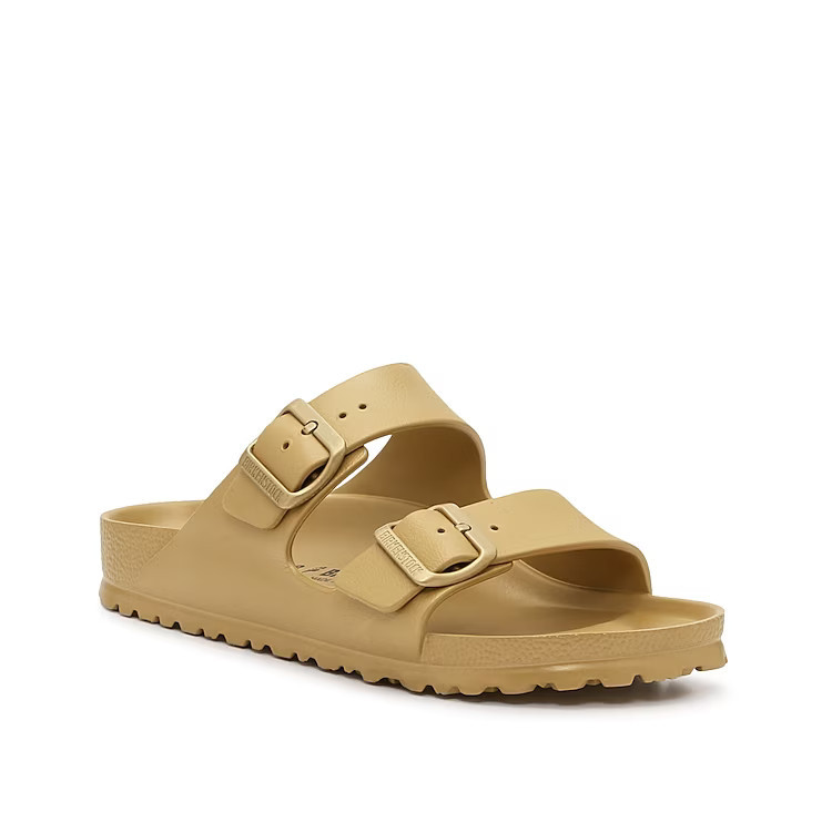 Birkenstock Arizona Essentials EVA Slide Sandal | Women's | Gold | Size EU 38 / US Womens 7-7.5 / Mens 5-5.5 | Sandals | Arizona | Footbed | Jelly | DSW