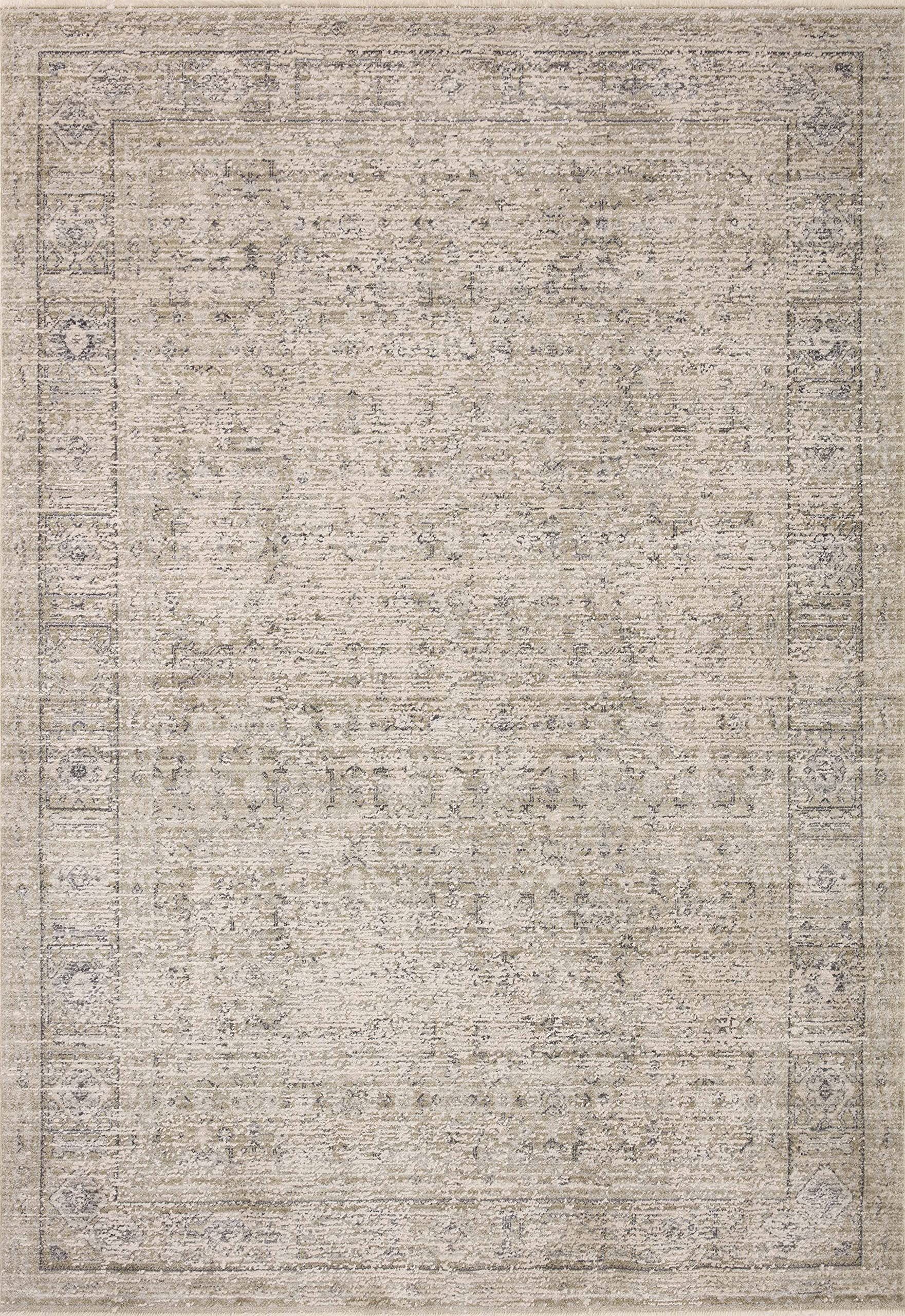 Amber Lewis x Loloi Alie Collection ALE-03 Taupe/Dove 5'-3" x 7'-9" Area Rug | Amazon (US)