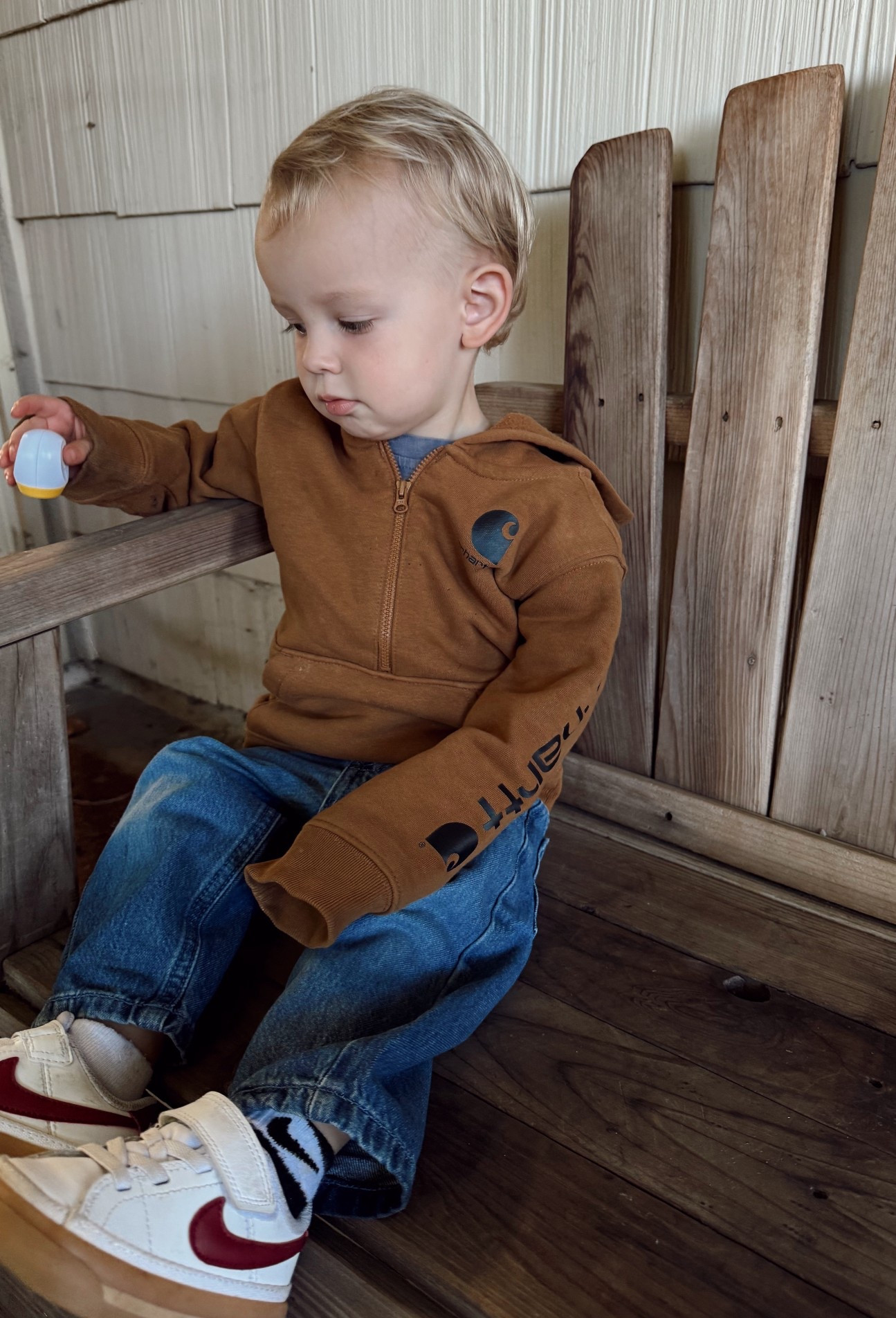 Comfy + cute toddler fall fit 🍂 Colter’s wearing his favorite Carhartt zip-up from Amazon. perfect for cooler mornings. I paired it with the softest Cat & Jack jeans from Target and classic Nike sneakers from Nordstrom Rack for an effortless everyday look.

Shop his outfit:
🧥 Carhartt Zip-Up — Amazon
👖 Cat & Jack Jeans — Target
👟 Nike Sneakers — Nordstrom Rack

#ToddlerStyle #LTKKids #ToddlerOOTD #AmazonFinds #TargetStyle #NordstromRack #ToddlerBoyStyle #FallOutfit #ToddlerFashion #MomStyle #LTKBaby #LTKMoms #LTKFinds #LTKKidsRoom



#LTKKids #LTKmomlife #LTKBaby