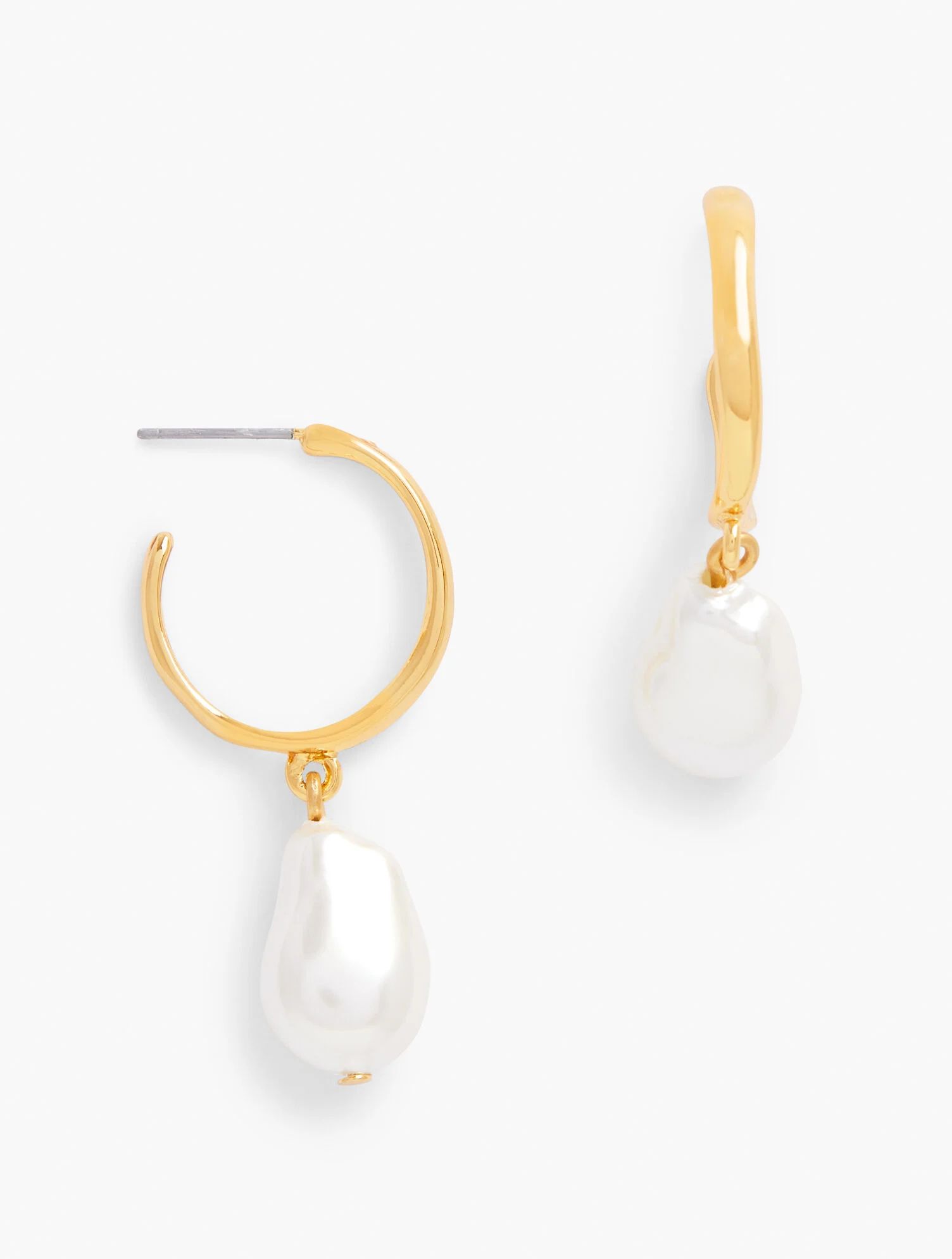 Classic Pearl Hoop earrings | Talbots