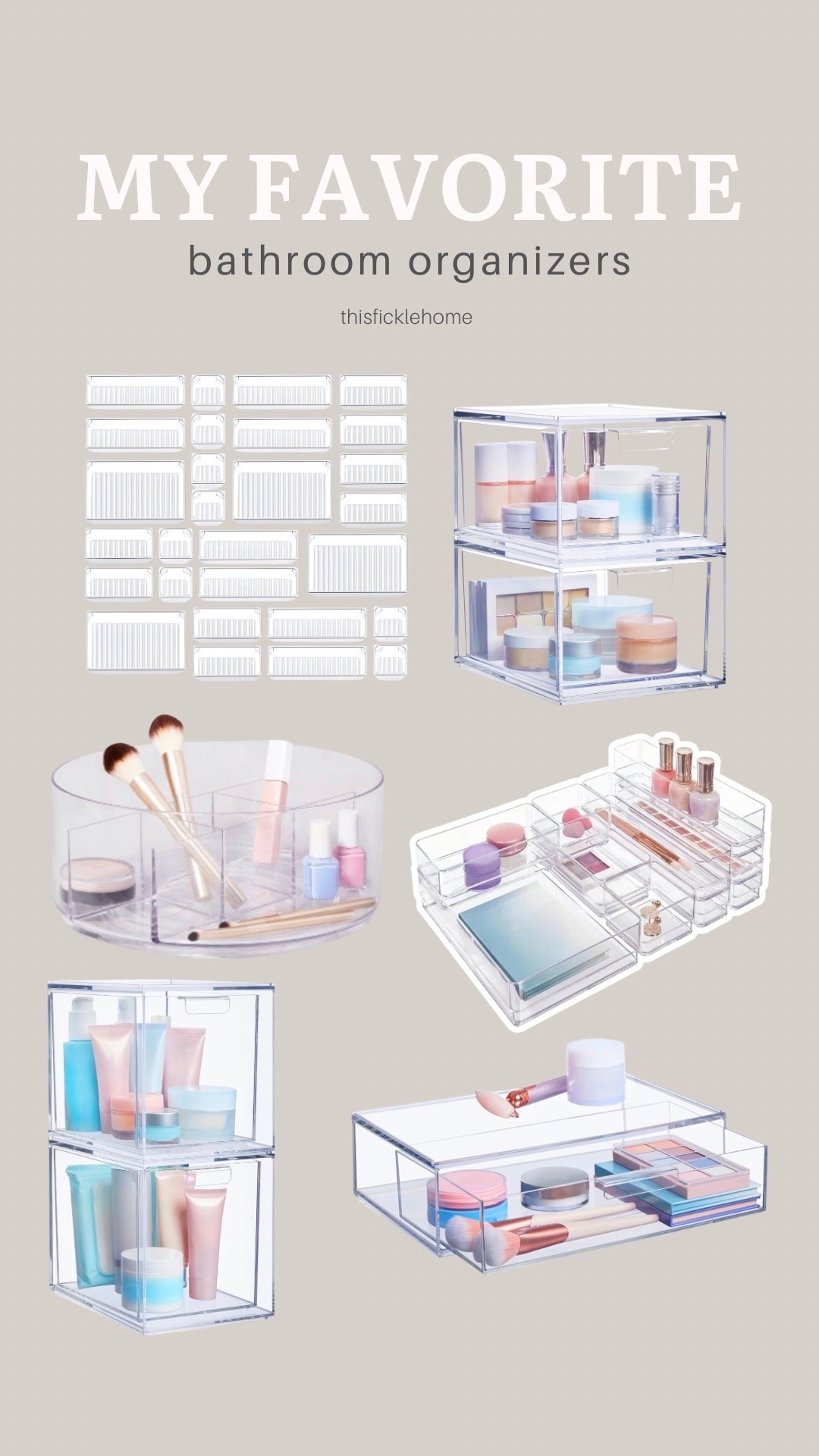 All the bathroom organizers I use in my home.

Bathroom organizers — all from Amazon!

#LTKHome #LTKBeauty