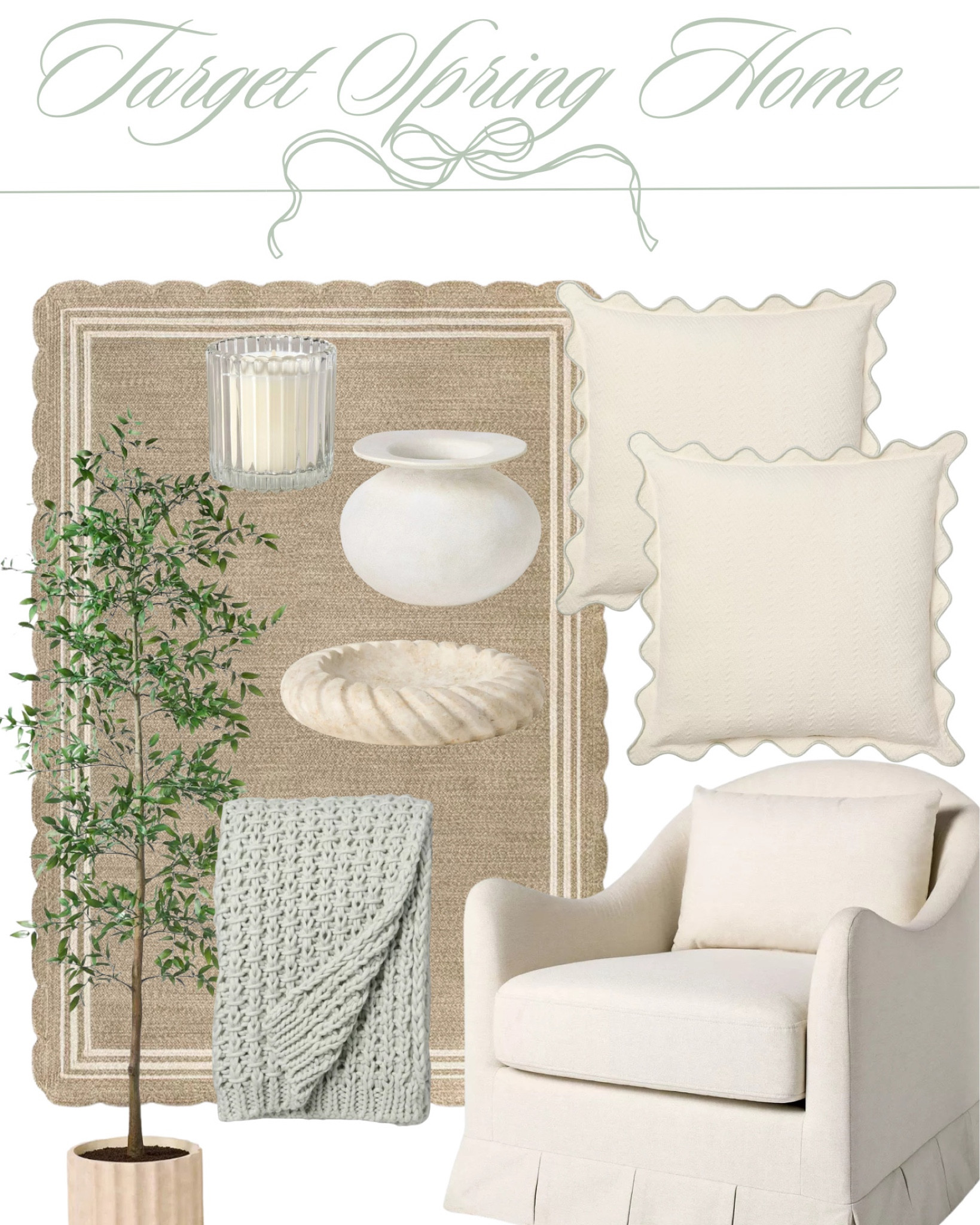 Target spring home decor / neutral rug for living room / spring pillows / neutral home decor / beige chair for living room / faux tree 


#LTKHome