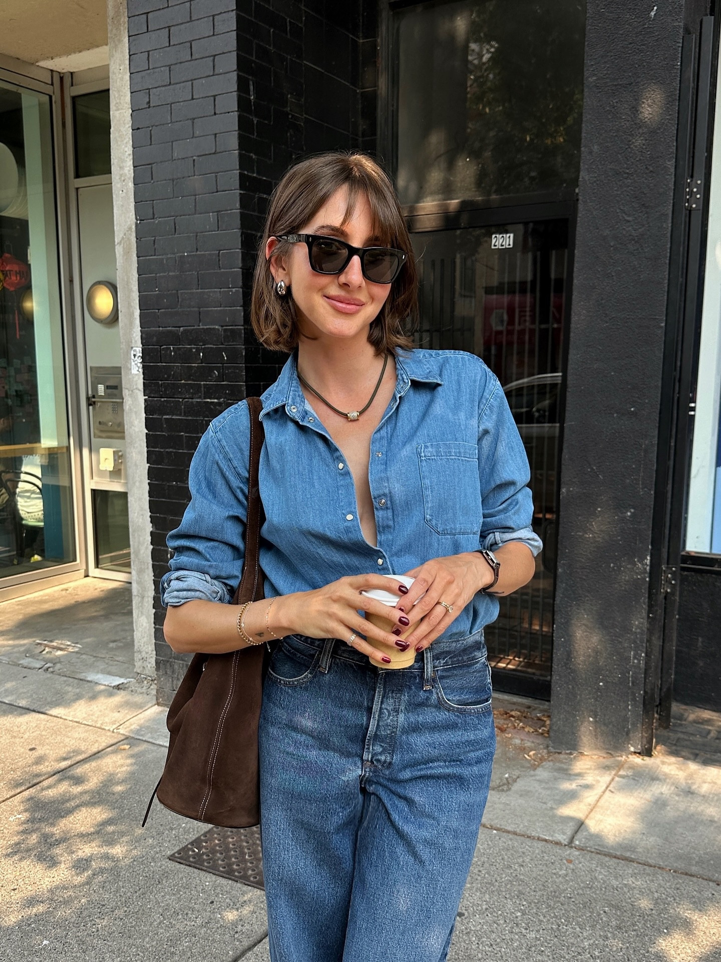 Denim on denim: A timeless act of defiance against summer’s stubborn refusal to leave. #fallfashion