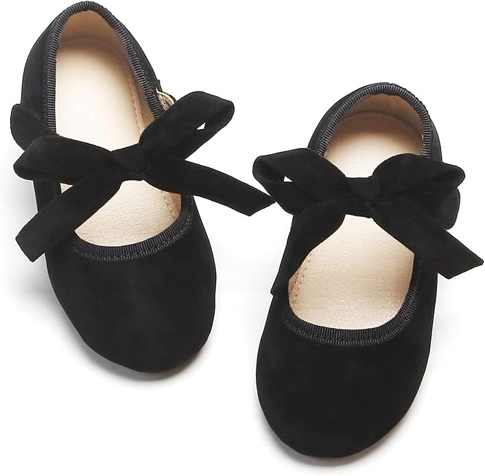 Kiderence Girls Flat Mary Jane Shoes Slip-on School Party Dress Ballerina Shoe (Toddler/Little Ki... | Amazon (US)