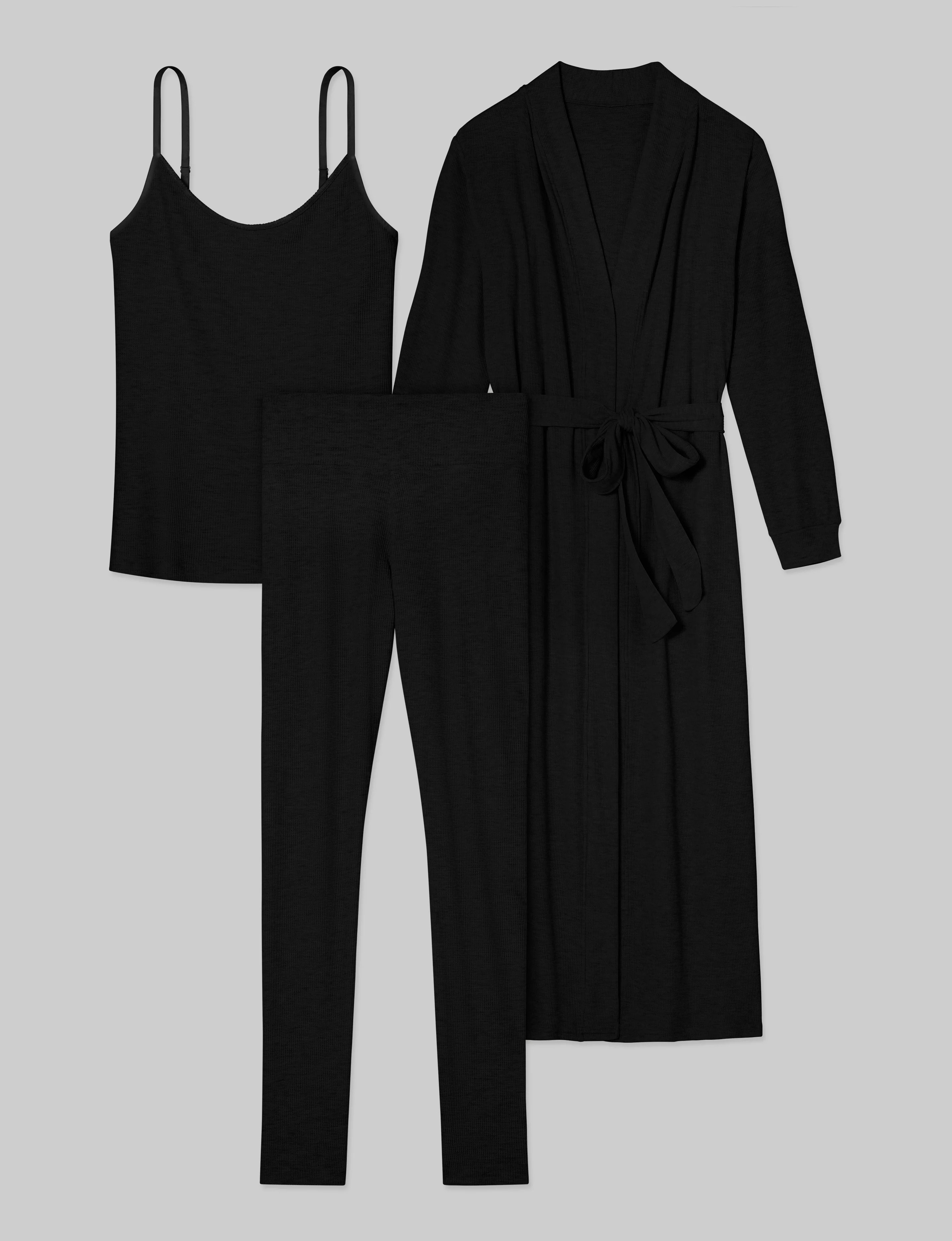 Women's Waffle Lounge Tank, Legging & Robe Set | Tommy John