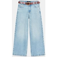 Zara - Z1975 Belted High-Waist Culotte Jeans - Light Blue - 25 (Us 0) - Woman | Zara US