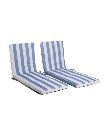 Set Of 2 Outdoor Cabana Striped Chaise Loungers | Marshalls
