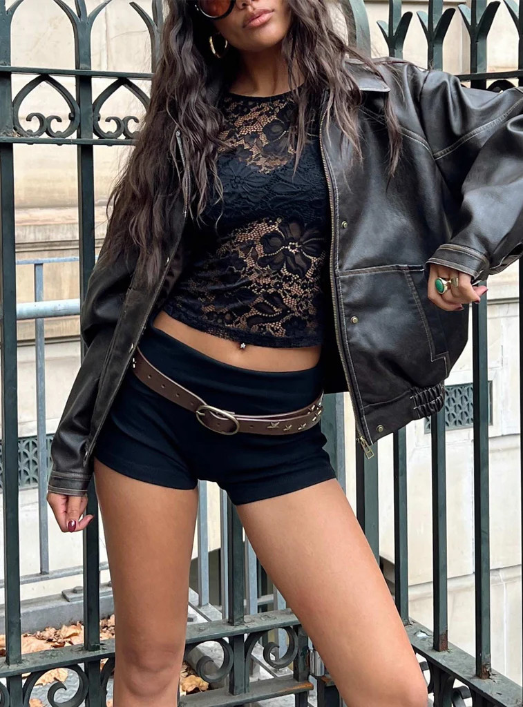 Baseline Low Rise Rib Shorts Black | Princess Polly US