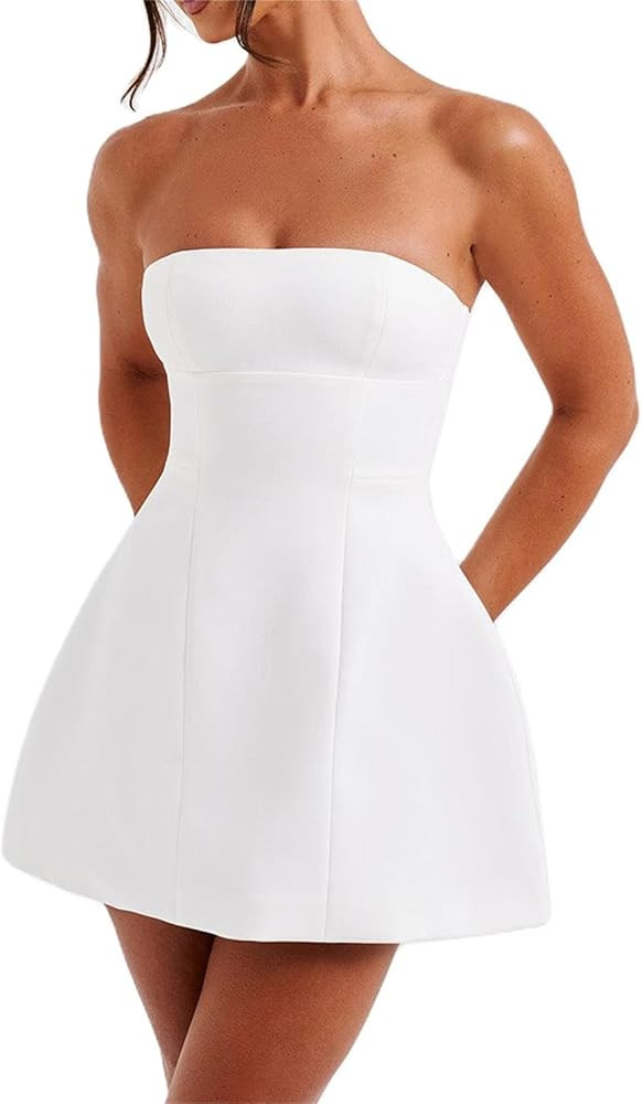 Alyweatry Women Y2k Elegant Short Dress Summer A-Line Going Out Formal Party Birthday Graduation ... | Amazon (US)