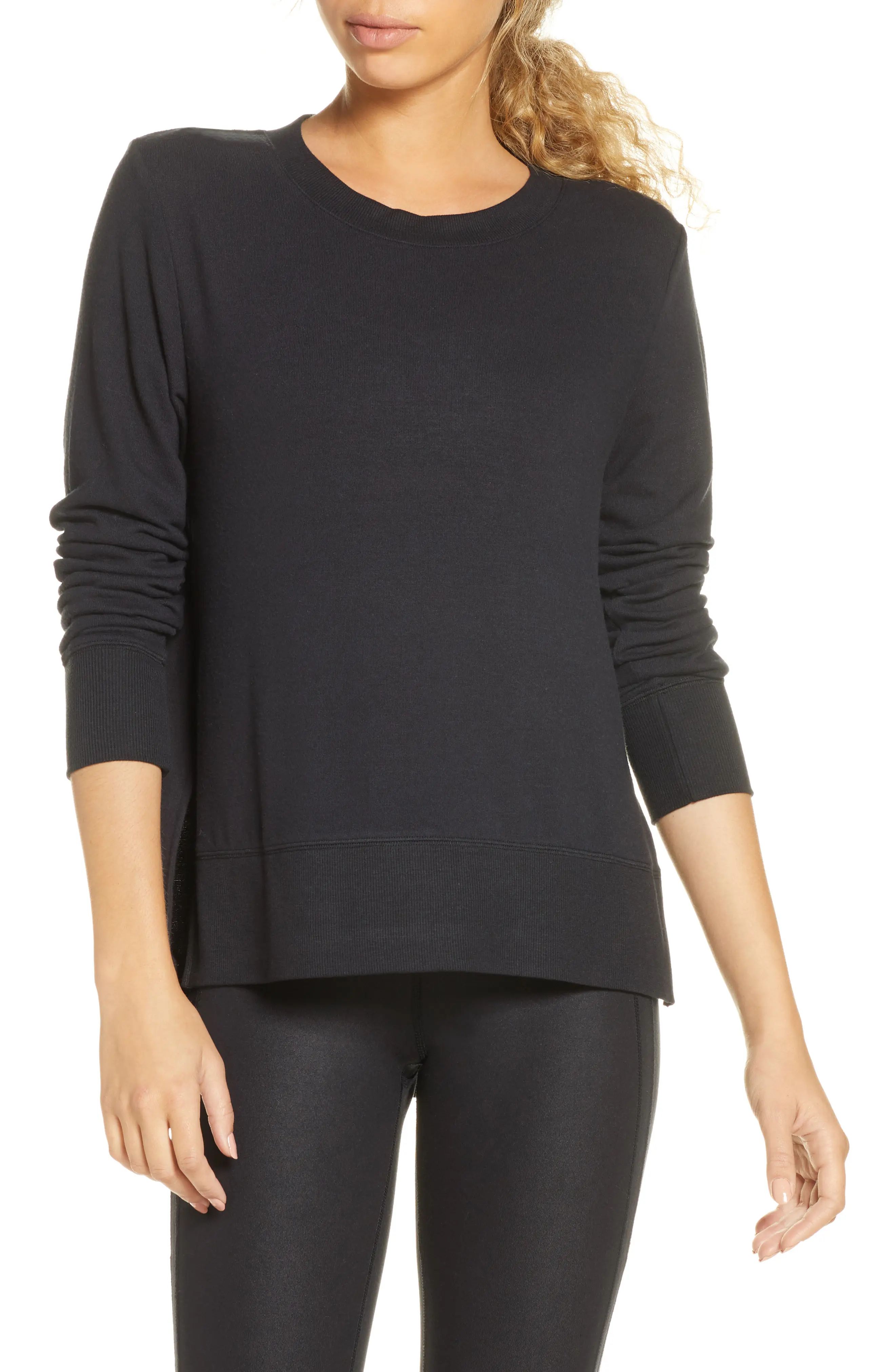 Alo 'Glimpse' Long Sleeve Top in Black at Nordstrom, Size Small | Nordstrom