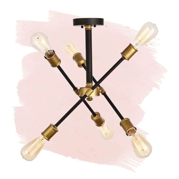 Colebrook Dimmable Sputnik Modern Linear Chandelier | Wayfair North America