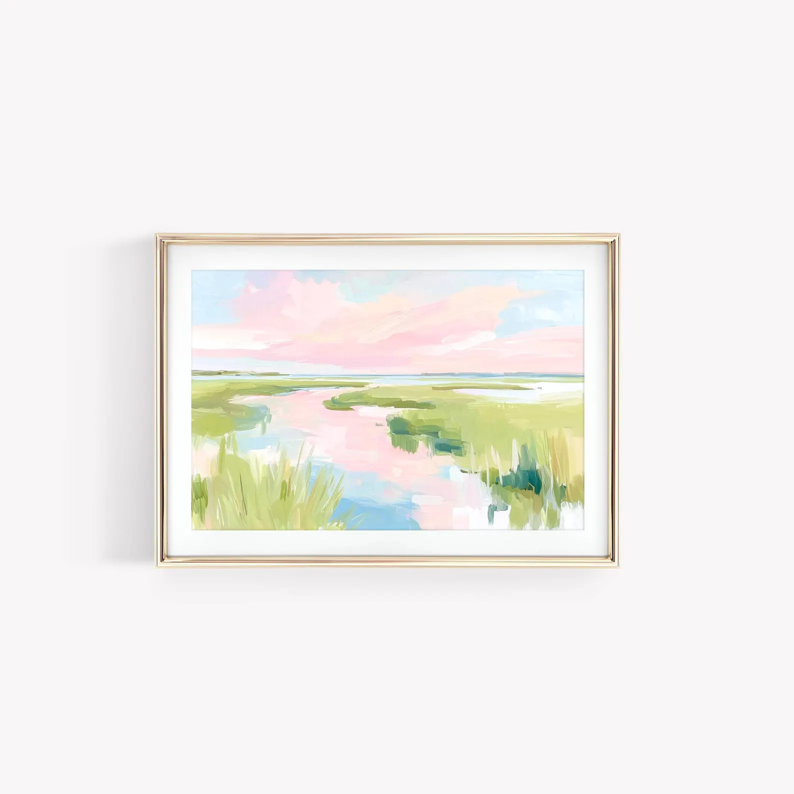 Pastel Watercolor Marsh Print: Lowcountry Coastal Landscape (Digital Download) | Etsy (US)