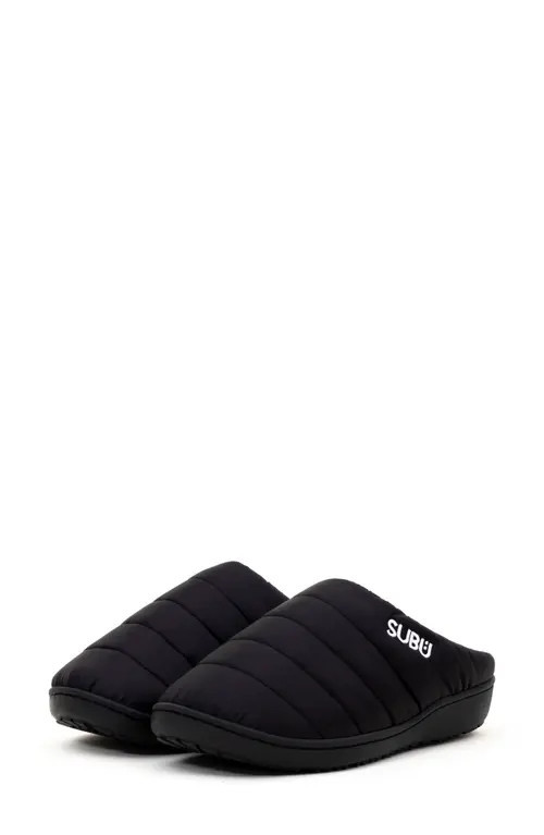 SUBU Gender Inclusive Indoor/Outdoor Puffer Slipper in Black at Nordstrom, Size 35 | Nordstrom